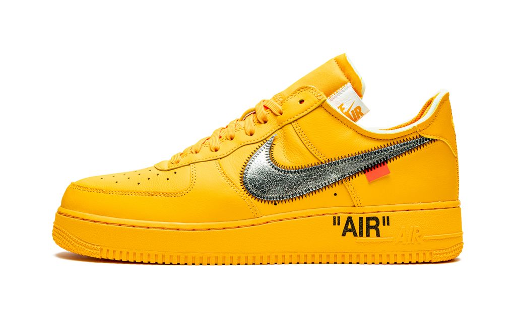 Nike Air force 1 Low Off White University Gold Metallic Silver