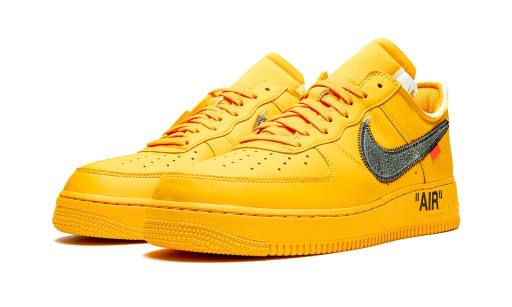 Nike Air force 1 Low Off White University Gold Metallic Silver
